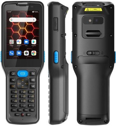 UNIWA V350 Handheld 2D Barcode Scanner Rugged Phone Dual Sim 64GB Black (4GB RAM) - US Plug