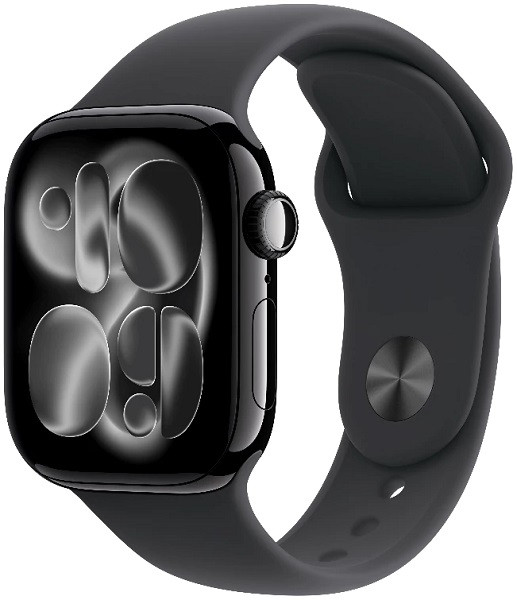 Apple Watch Series 11 GPS + Cellular 46mm Black Aluminium Case with S/M Black Sport Band