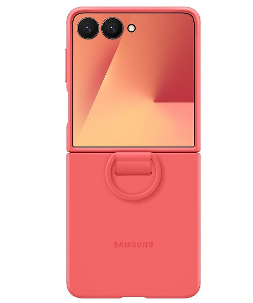 Samsung Z Flip 7 Silicone Ring Case Red