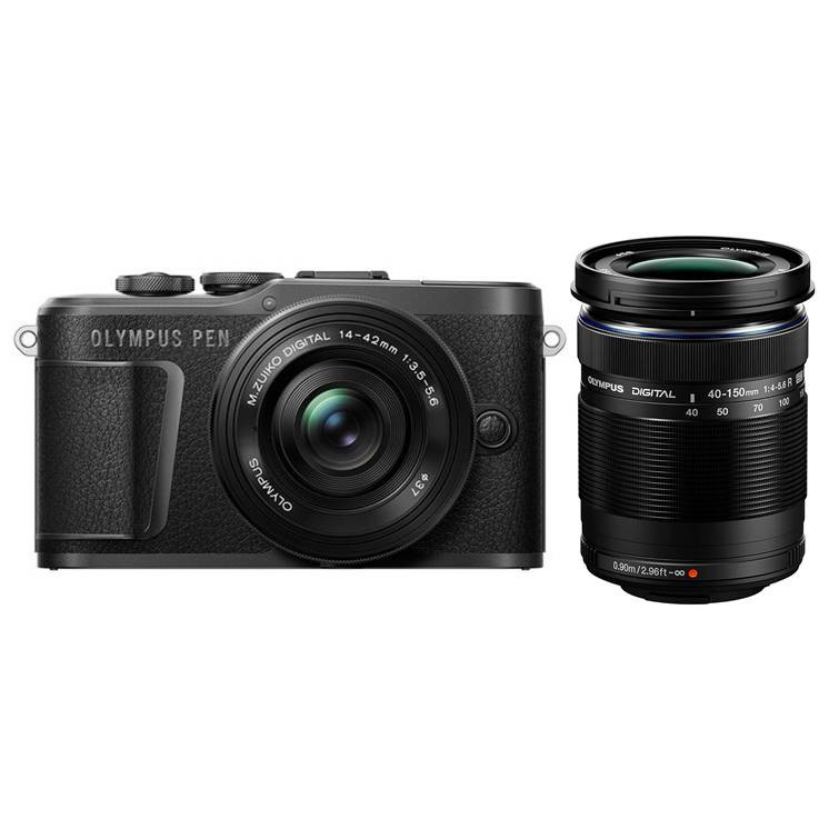 Olympus PEN E-PL10 Twin Kit (14-42mm  f/3.5-5.6 EZ) (40-150mm f/4-5.6 R) Black