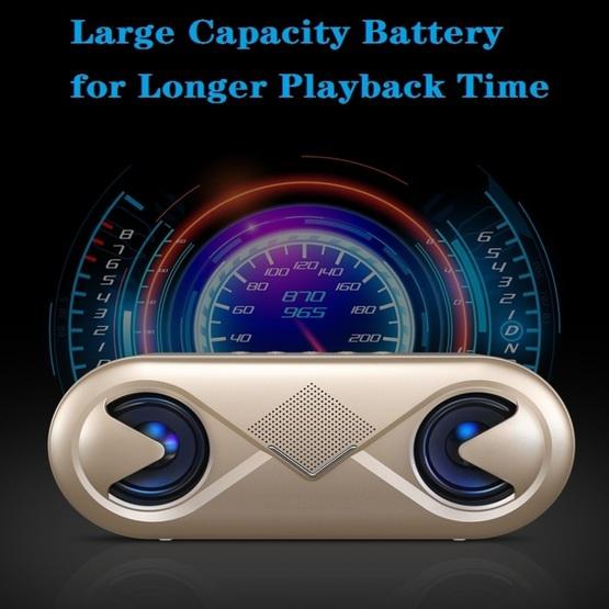 S6 10W Portable Bluetooth 5.0 Wireless Stereo Bass Hifi Speaker(GOLD)