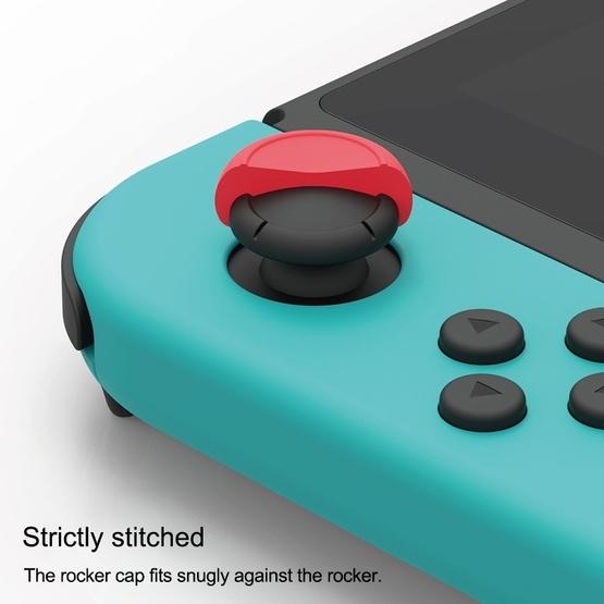 Skull&Co Left + Right Gamepad Rocker Cap Button Cover Thumb Grip Set for Switch / Switch Lite / JOYCON (Blue + Red)