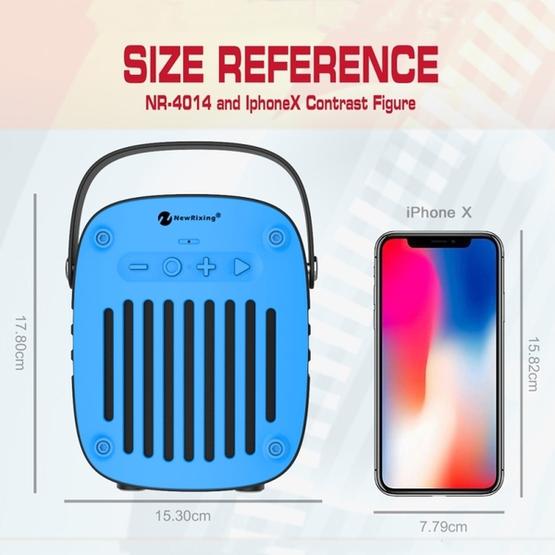 NewRixing NR-4014 Outdoor Portable Hand-held Bluetooth Speaker Orange