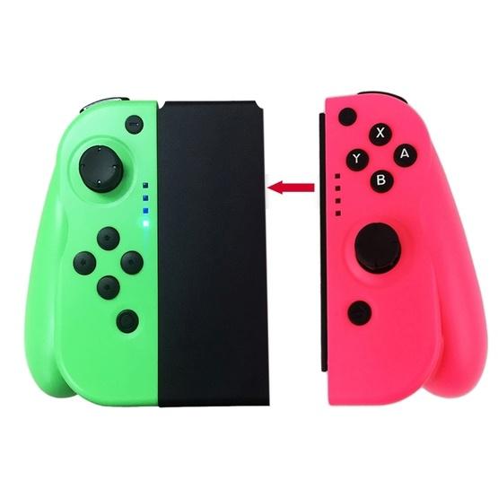 Left and Right Wireless Bluetooth Game Controller Gamepad for Switch Joy-Con (Green+Red)
